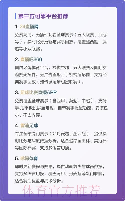 最新世界杯直播平台精选推荐