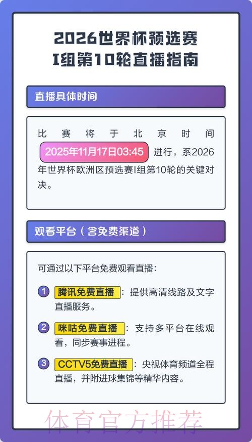 2026年世界杯直播官方入口全方位指南